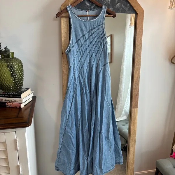 Free People Blue Jean Baby Maxi Dress - Image 2