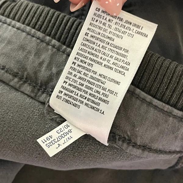 American Eagle Super High Rise Baggy Wide Leg Cargo Pants Gray 16 Short - Image 6