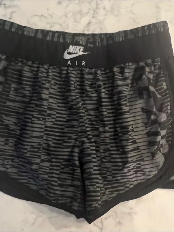 Nike Air Dri-FIT Women’s Small Running Shorts Black Gray Geometric Lined 3” - Image 12