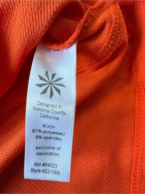 Athleta Bright Orange Scoop Neck Performance Tank - Image 4