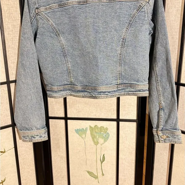 NWT Celebrity Pink XSMALL Blue Denim jean and sherpa Retro Y2K jacket coat - Image 6