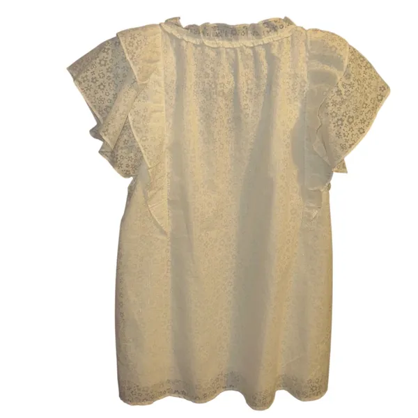 Entro White Floral Top Lg - Image 4