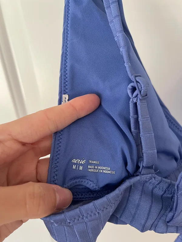 Aerie Blue Striped Bikini Top - Image 3