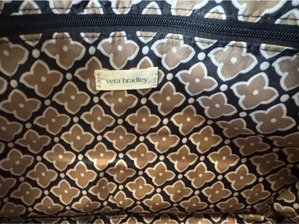 Vera Bradley Quilted Tote Bag with Floral Interior Lining - Image 4