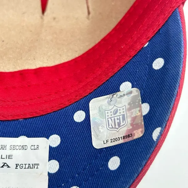 Reebok New York Giants Hat Womens‎ OS Red Rhinestone Gem Cap NFL Football NEW - Image 10