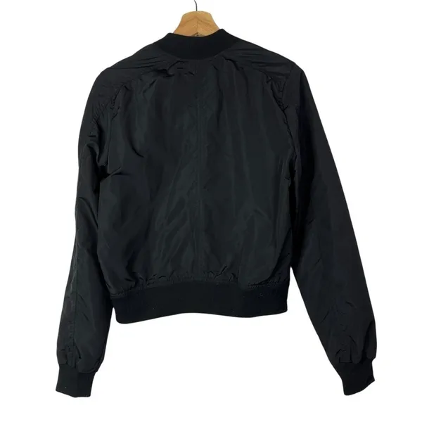 Hollister Black Snap Button Bomber Jacket‎ S - Image 2