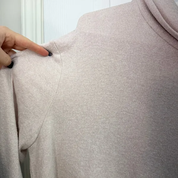 Stars Above pale pink soft cowl neck knit sweater‎ lounge stretch pullover shirt - Image 3