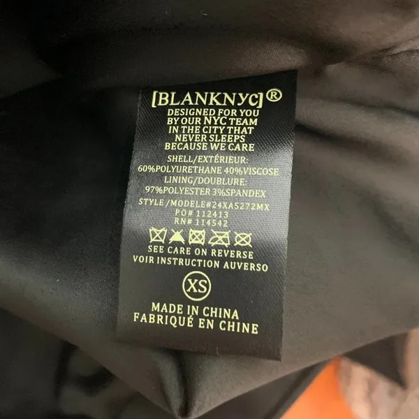 BLANKNYC Faux Leather Full Zip‎ Moto Jacket Black - Image 12