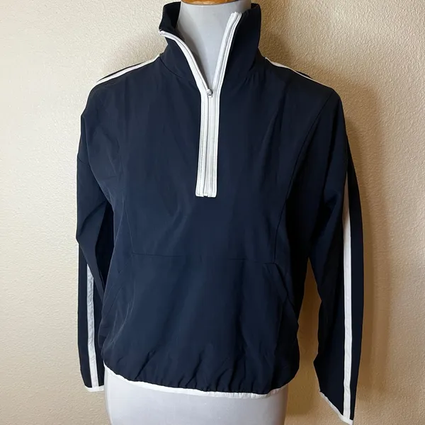 Beyond Yoga Stretch Woven Course Contrast Half Zip Pullover Jacket WOMENS XS - Image 2