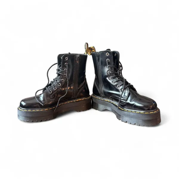 Dr. Martens Jadon Patent Leather Platform Combat Boots Black W7/M6 y2k punk - Image 7