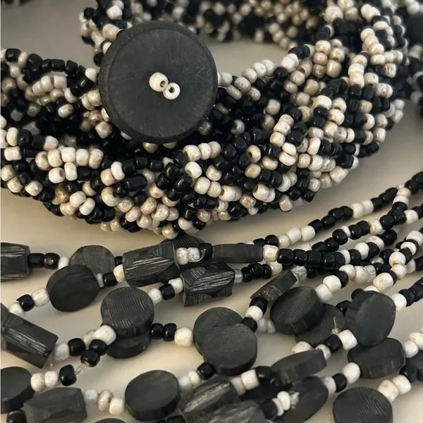 Beaded Belt Black/White-Made in Indonesia‎ - Image 2