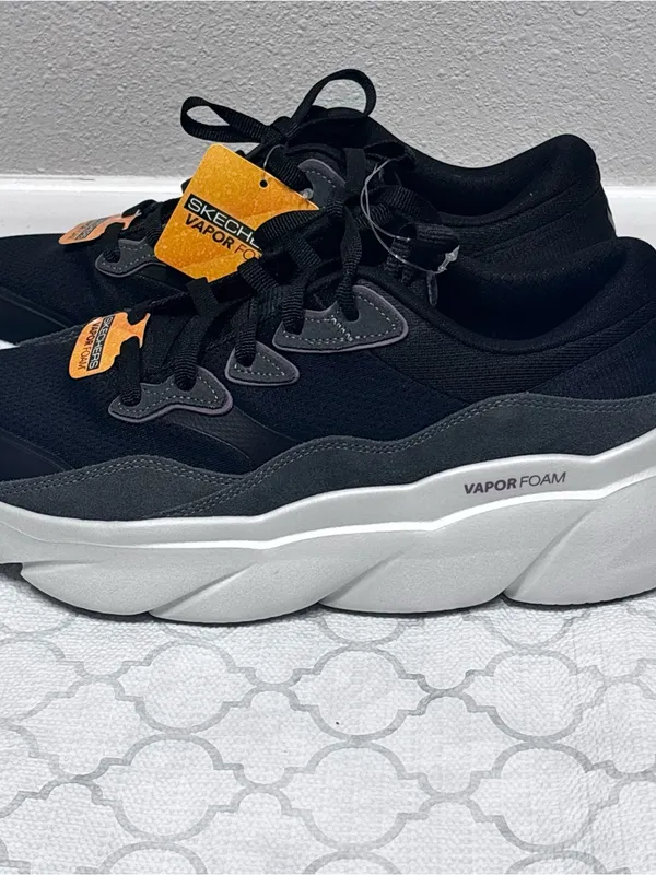 Skechers Vapor Foam Air Cool Memory Foam 150082 Black Grey Sneakers Size 10 - Image 3