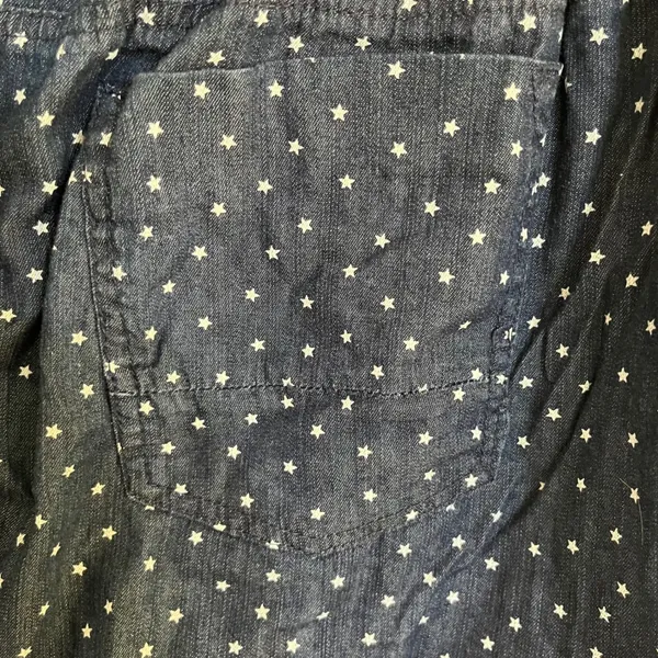 Catherines Star Print Denim Skort Blue Cotton Plus Size 18W Mini‎ Skirt Shorts - Image 9