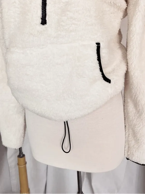 Cozy White Sherpa Half - Image 3