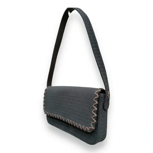 Stuart Weitzman Handbag Solid Green Textured Shoulder Bag Purse‎ with Dust Bag - Image 2