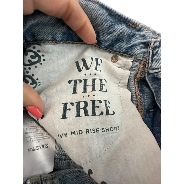 We The Free‎ People Women's Size 30 High Rise Denim Shorts Button Fly #GG4-5 - Image 5