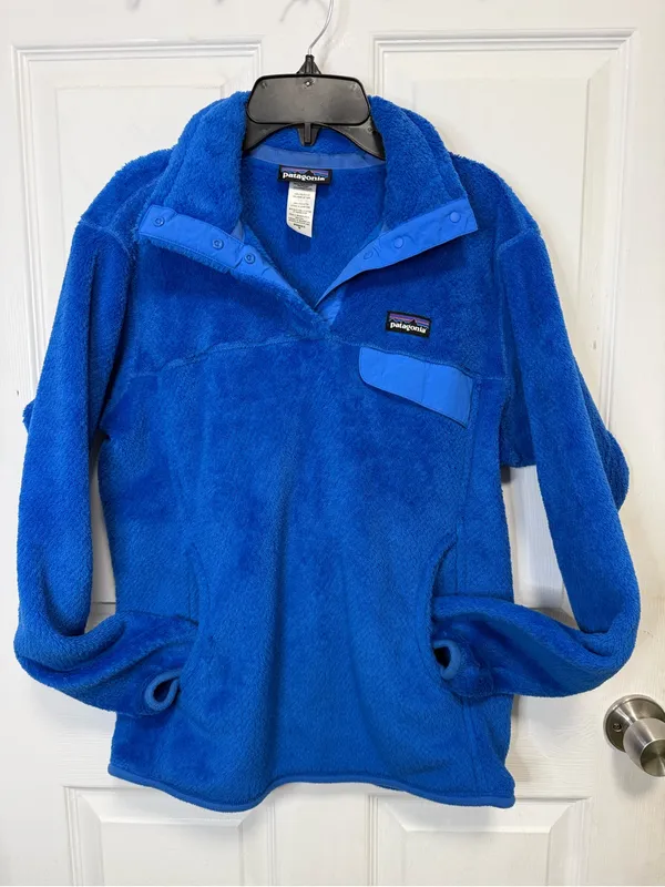 Patagonia Women’s Royal Blue Zip-Up Fleece Pullover - Image 2