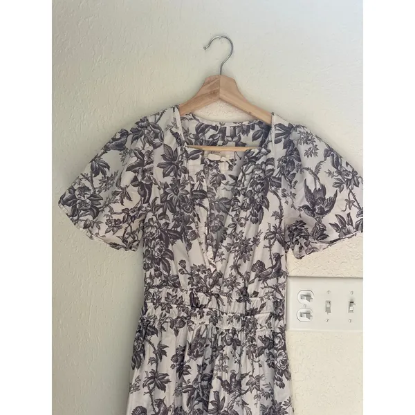 ANTHROPOLOGIE Somerset Maxi Dress in Grey Multi Size Small - Image 6