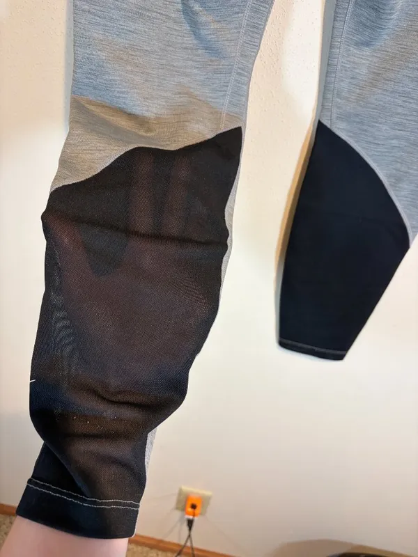 Nike One 7/8 Training Tights Leggings Gray Black Mesh - Image 12