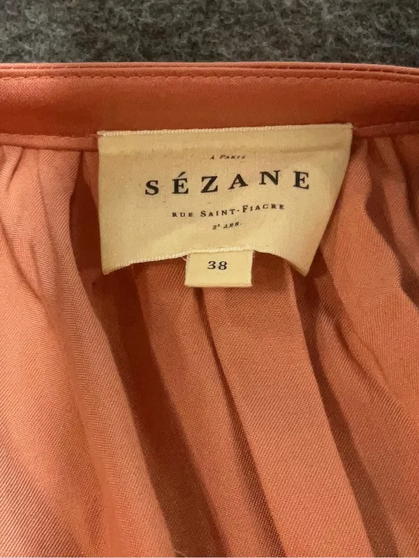 Sezane lealys shirt in rosewood - Image 5