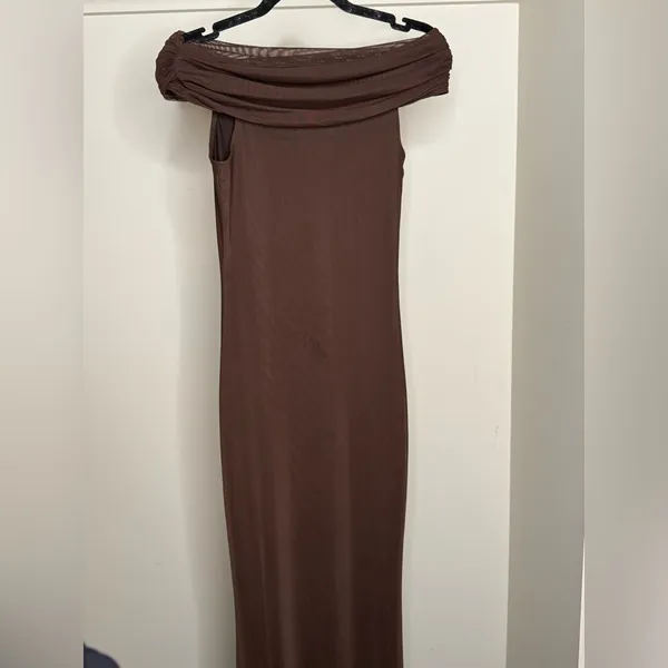 Peppermayo Chocolate One Shoulder Dress - Image 3