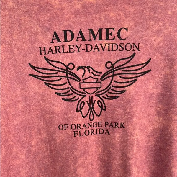Harley-Davidson Pink Black Graphic Short Sleeve Tee - Image 4
