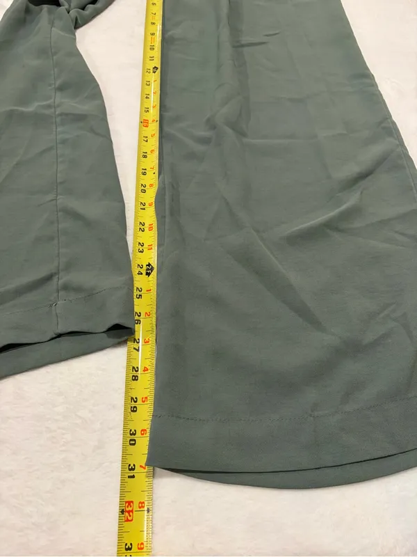A New Day Sage Green High Rise Pleated Wide Leg Dress Pants - Size 4 - Image 9
