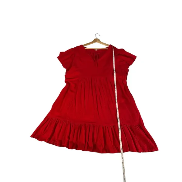 Knox Rose Red Babydoll Dress XXL Tiered Ruffle Coquette Romantic Boho - Image 8