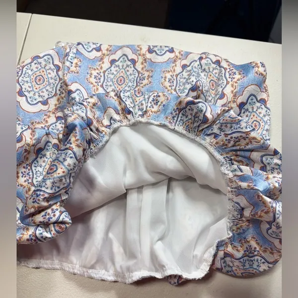 A COLLECTION ‎ White Blouse with Colorful Floral Design size m - Image 12