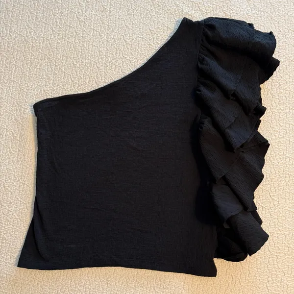 Anthropologie Ruffled One-Shoulder Top - Image 4