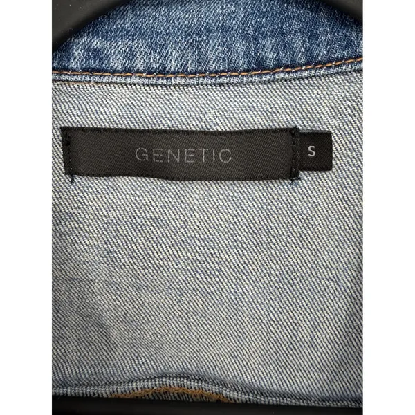 Genetic Denim Jacket‎ Slim Fit Trucker Size Small Blue Cotton Indie Streetwear - Image 3
