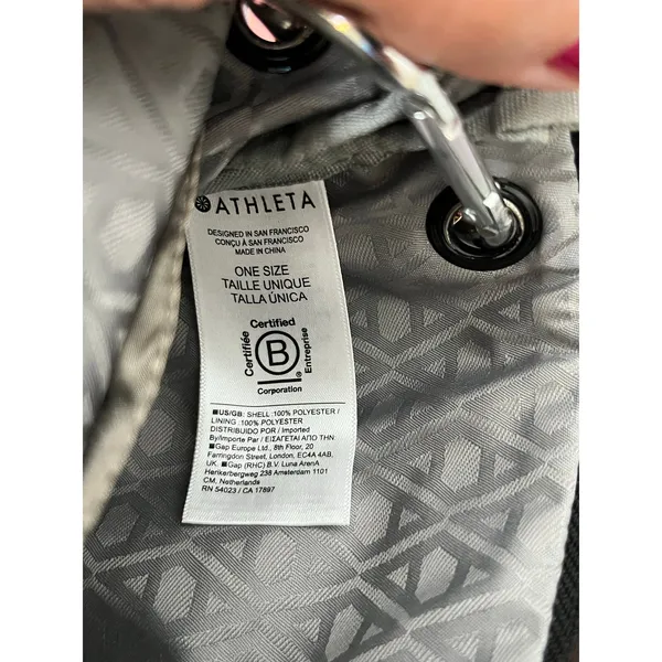 Athleta Black Crossbody Wallet Phone Bag Travel RFID‎ Organizer Adjustable Strap - Image 5