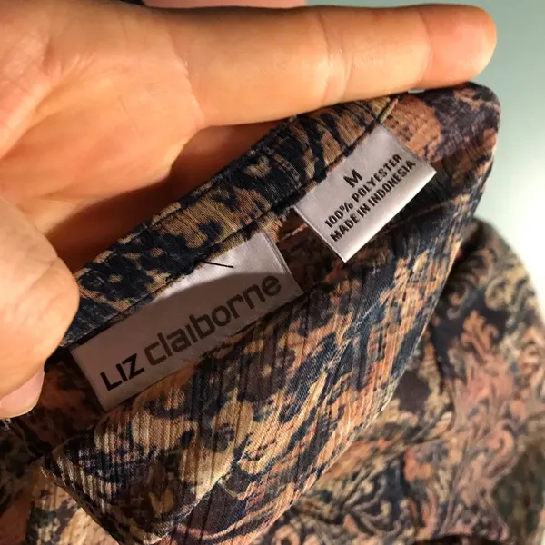 Liz Claiborne Sheer Button-Up Blouse SZ MD - Image 8