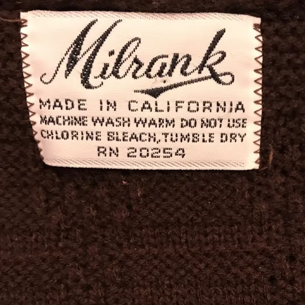 Vintage Milrank Knit Sweater Vest Open Front Pocket Cardigan Brown Size‎ Medium - Image 4