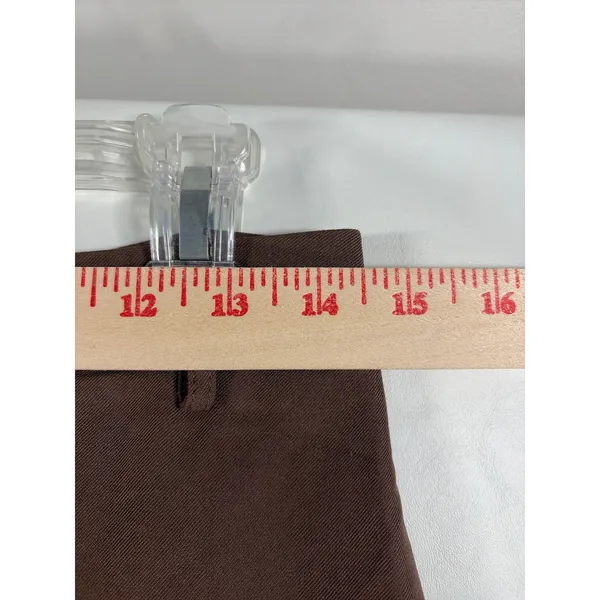 Cider Brown Front Slit Maxi Skirt High Waisted Brown Size Small Quiet Luxury - Image 4