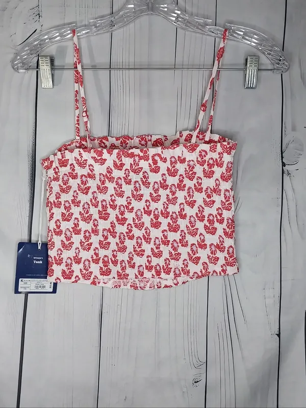 Roller Rabbit x Target Smocked Peplum Coquette Floral Boho Chic Crop Tank Top - Image 6