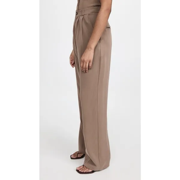 Reformation Mason High Waist Pleated Wide Leg Trouser 2P Office Career Business - Image 10