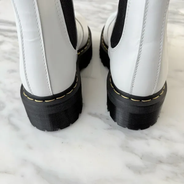 Dr Martens 2976 Quad Smooth Leather Platform Chelsea Boots • Sz W9/M8 - Image 9