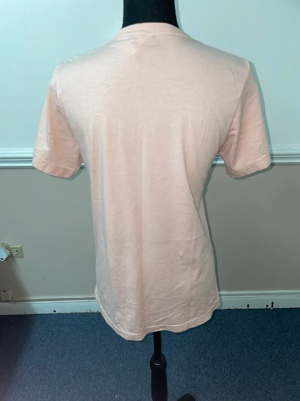 Teacher Rainbow Short Sleeve Bella + Canvas- Light Pink - Image 3