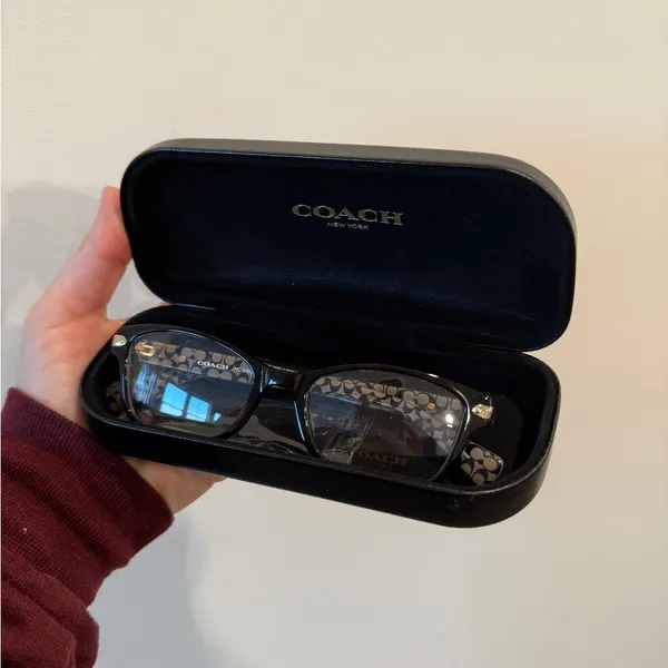 Coach Black Patterned Eyeglasses - Image 3