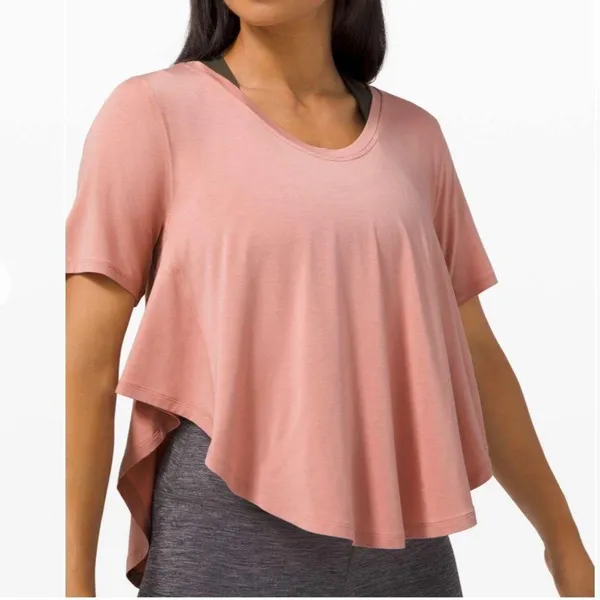 Lululemon Up for Down Time Short Sleeve Pink Pastel - Image 7
