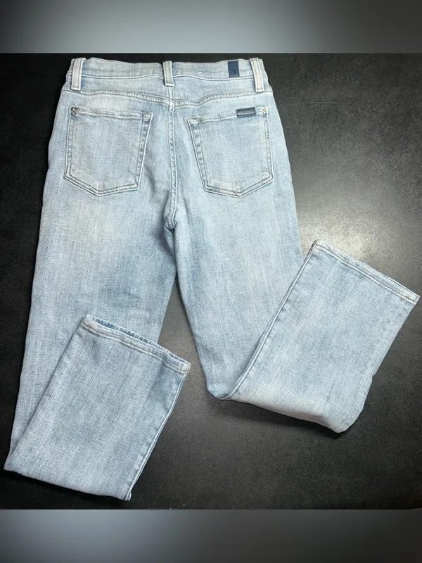 7 For All Mankind Light Blue Denim Jeans - Image 6