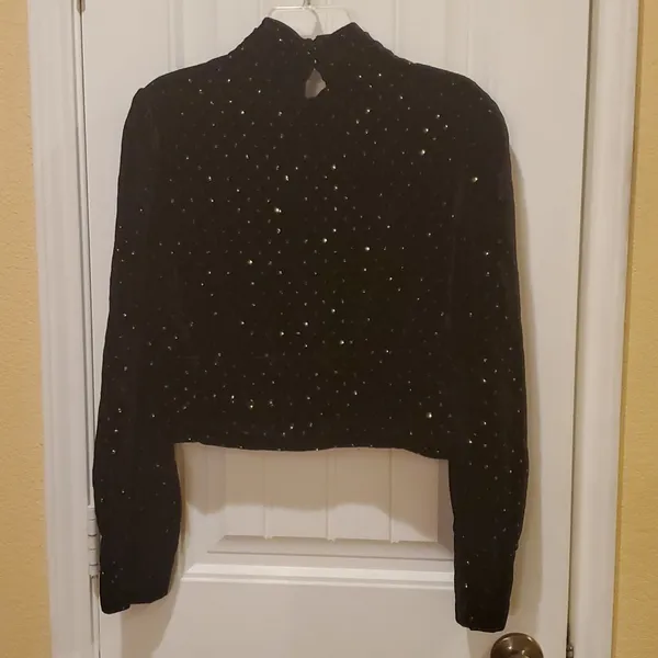 ZARA Velvet sparkling top Size L - Image 7