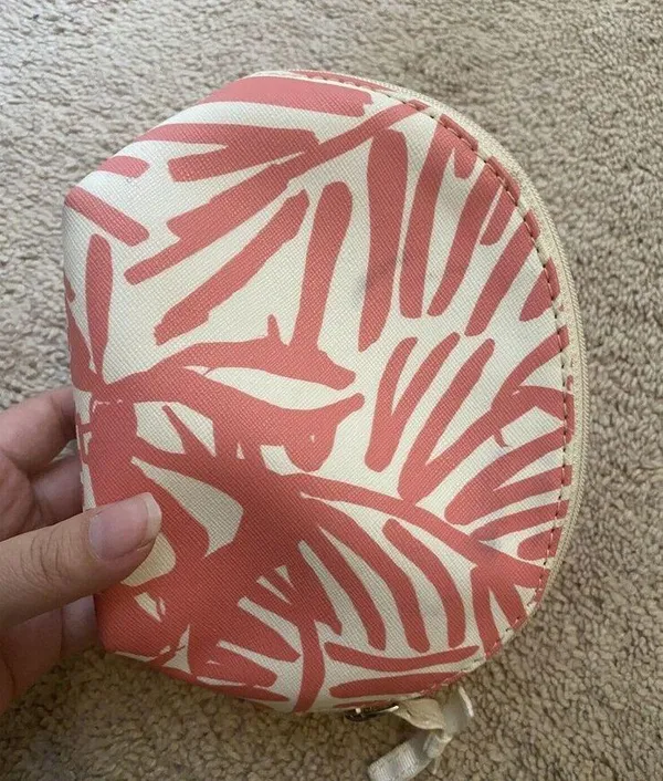 Kate Spade Grant Street Keri Domed Cosmetic Case - Pink & White - Image 3