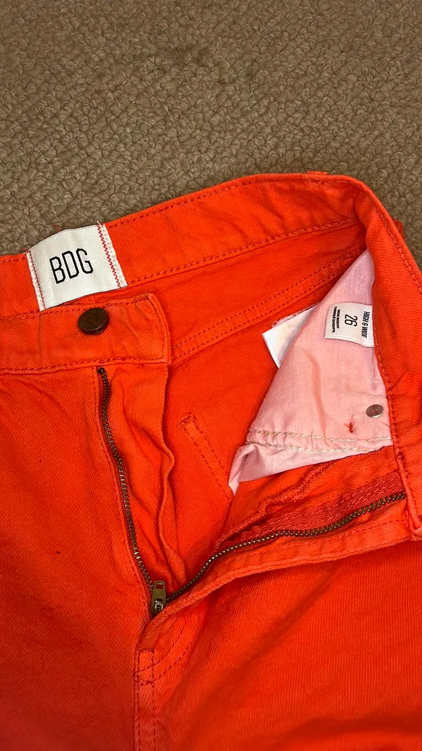 BDG women’s orange/red Straight Leg Jeans - Image 4