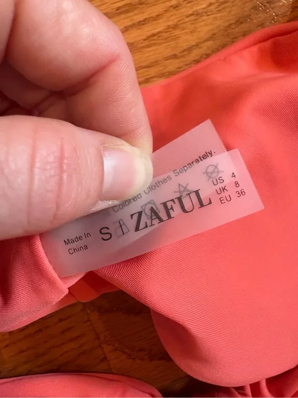 ZAFUL Coral Tie Front Crop Top NWT | Coastal Cowgirl | Euro Summer Festival Top - Image 3