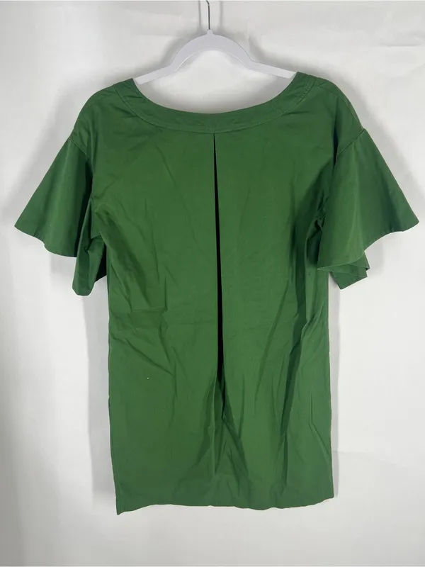 Maeve Anthropologie Green Flutter Sleeve Shift Mini Dress Size XS - Image 10