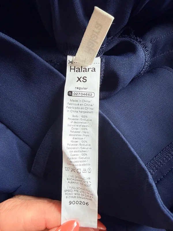 Halara High-Waisted Trouser Pants Size XS Navy Casual Lightweight Coastal Chic - Image 3