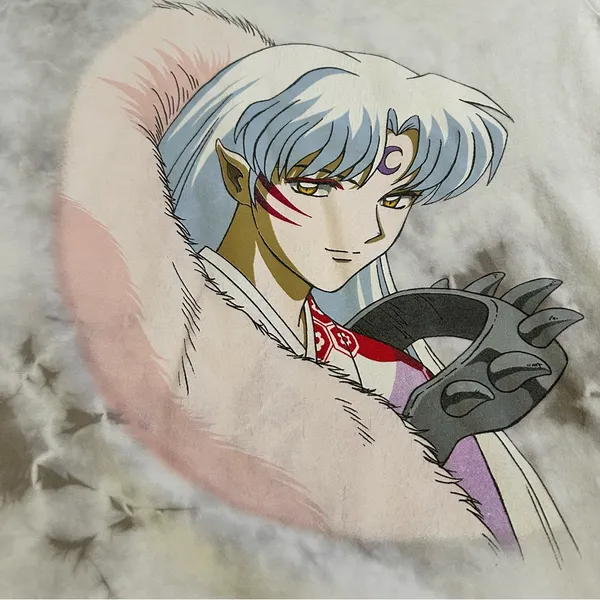 Anime Graphic T-Shirt - White & Gray - Image 2