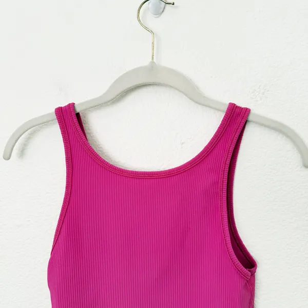 [Lululemon] Sonic Pink Power Pivot Ribbed Reversible Cropped Workout Tank Size 2 - Image 5